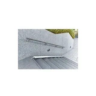 Fahrradrampe für Treppen, L 1190-3450 x B 125 mm, bis 30 kg, 3-tlg. Grundelement, Befestigungslaschen, Blech verzinkt
