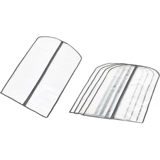 Amazon Basics PEVA-Kleiderhüllen mit Reißverschluss, 5 Stück, Klar