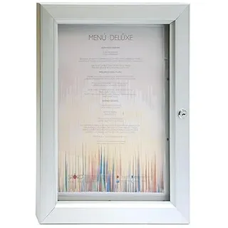 Garcia de Pou Luminous Menü Zeichen, Metall, silber, 52 x 40 x 3,2 cm