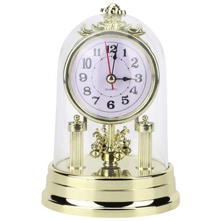 Digitale Wanduhr für Zuhause Clock Vintage Tischuhr Europäischer Retro-Stil Wohnzimmer Moderne Uhr Antike Stille Tischuhr Wohnkultur für Schlafzimmer, Büro (Golden)