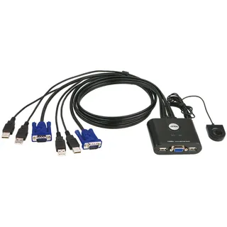 ATEN KVM-Switch CS22U (2 Anschlüsse, USB 2.0) schwarz
