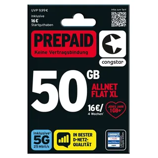 Congstar Prepaid "Allnet XL" Prepaidkarte