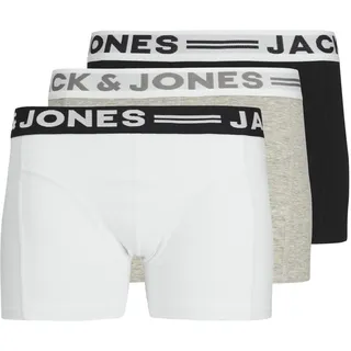 JACK & JONES Junior Jungen Sense Trunks 3-Pack Noos Jr Shorts, Grau, 152