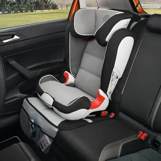 Volkswagen Unterlage für Kindersitzsystem Grau/Schwarz, mit Rückenlehnenschutz