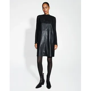 Opus Wancy Minikleid Lederoptik Schwarz 36