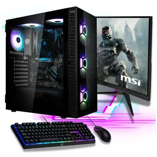 Meinpc AMD Ryzen 7 Set Gaming-PC-Komplettsystem (27", AMD Ryzen 7 5700G, 64 GB RAM, 1000 GB SSD, Gaming, Gamer, RGB) 64 GB | 1000 GB