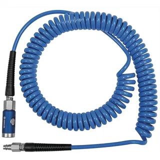 Riegler Spiralschlauch-Druckknopf-Sicherheitskuppl.-Set, PU, Ã ̧ 12x8, 6 m