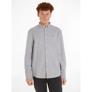 Tommy Jeans Langarmhemd TJM REG BRUSHED GRINDLE SHIRT mit Button-down-Kragen grau XXL