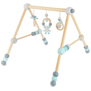 Bieco Spielbogen Baby Holz Höhenverstellbar | Baby Gym | Spieltrapez Trapez Holzspieltrapez Spielebogen Babies Wickeltisch Babys -figuren