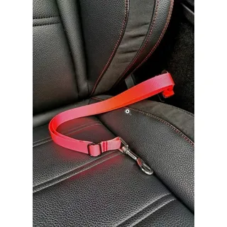 Hundeleine für Auto Sicherheitsgurt hunde transport Katzenleine Autogurt ROT NEU