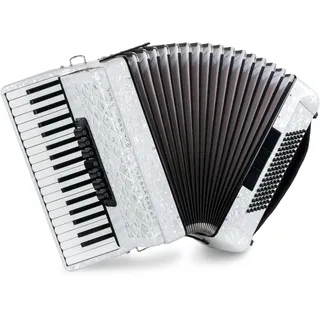 Classic Cantabile 96 Bass Akkordeon "Secondo V" Weiß