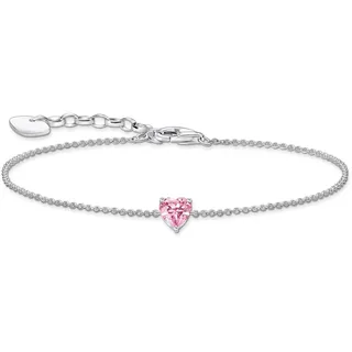 Thomas Sabo Armband mit weißem Zirkonia-Herz 925 Sterlingsilber A2157-051-9
