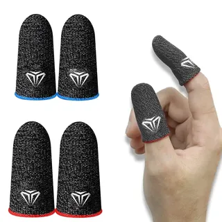 LONSVTTU 4 Pcs Game Finger Sleeve Sets,mit Leichter&Atmungsaktiver Touch Screen Daumenhülle,Professioneller Spielfingerabdeckung mit Rutschfester&Schweißfester Oberfläche Hohe Empfindlichkeit