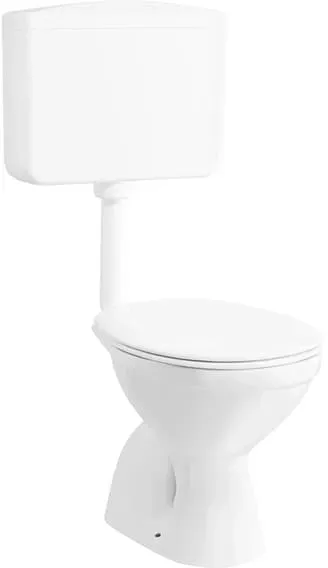 Baliv Stand-WC Kombination mit senkrechtem Abgang + WC-Sitz & Spülkasten