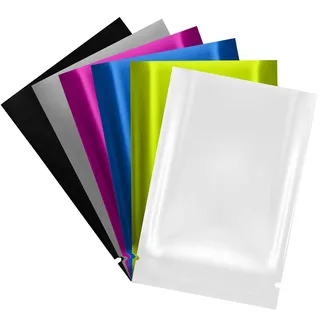 Belle Vous Offene Geordnete Mylar Beutel (200er Set) – 9 cm x 6 cm – Flache Vakuumbeutel Aluminium mit Heißsiegel - Geruchsdichte Alu Bügelbeutel für Lebensmittel, Kaffee, Tee und Mehr