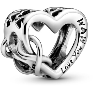 Pandora 798825C00 Silber Bead-Charm Love You Mum Unendlichkeits-Herz