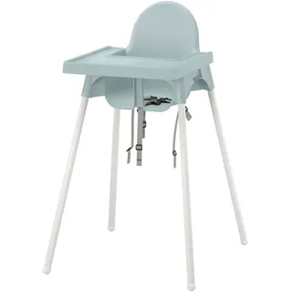 IKEA ANTILOP Kinderhochstuhl mit Tablett graublau/weiß