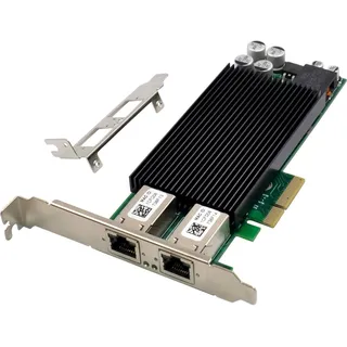 InLine Dual Gigabit Netzwerkkarte (Mini PCI Express), Netzwerkkarte, Schwarz
