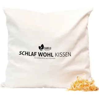 Zarelo Zirbenkissen Zarelo Bio Zirbenkissen, 100% Zirbenspäne, Alpen Zirbenholz (20x20 cm), 1-tlg. weiß