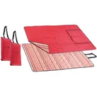 2er-Set 3in1-Picknickdecke, Sitzkissen & Zudecke, waschbar, 180x150 cm
