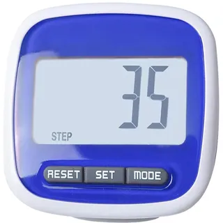 Keenso Einfacher Schrittzähler, LCD-Display, 3D-Schrittzähler, Schrittzähler, Laufen, Gehen, Passometer, Zähler mit Clip (Blau)