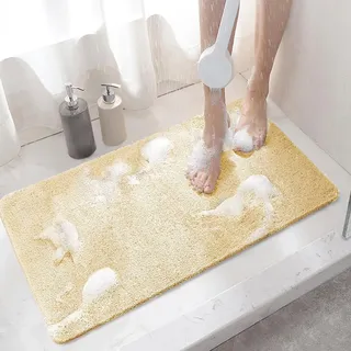 Luffa Badematte, Duschmatte rutschfest, Weich Komfort Duschmatten Badewannenmatte- Duscheinlage rutschfest - Familien, Kinder & Senioren (40 x 60 cm,Beige)