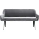 Sitzbank SALESFEVER "Komfortable Sitzbank", grau (grau, schwarz, schwarz), B:160cm H:85cm T:61cm, Metall, Polyester, Sitzbänke, Sitzbank, mit Armlehnen und Rückensteppung