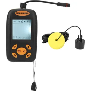 Tragbarer Fischfinder, Tragbarer Kajak-Fischfinder Sonarsensor Wassertiefenmesser mit LCD-Display, Alarmfunktion für Kajakboot-Eisfischen, 2 Fuß Bis 328 Fuß Tiefe