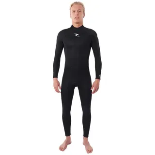 Rip Curl Freelite Flat Lock 3/2 Mm Langarm-neoprenanzug Mit Reißverschluss Am Rücken - Black - S