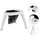 Stagecaptain Campingtoilette Camping Toilette - Outdoor- und Reise-WC - Für Kinder und Erwachsene, (Quixie-2842), Mit Handwaschsprayer - Inkl. 10 Auffangbeutel grau