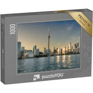 puzzleYOU: Puzzle 1000 Teile „Skyline von Toronto bei Sonnenuntergang, Ontario, Kanada“ – aus der Puzzle-Kollektion Toronto
