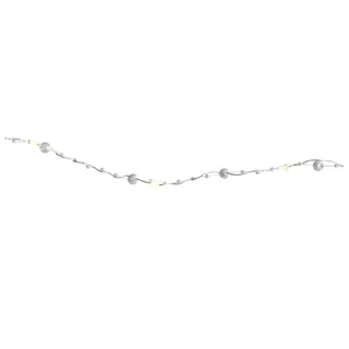 StarTrading LED Lichterkette Perlen 20 Tautropfen LED am Silberdraht L: 1,9m Batterie Timer