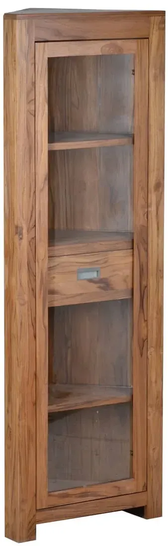 Eckvitrine Masala Massivholz Teak