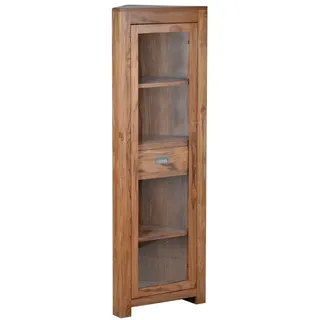 Eckvitrine Masala Massivholz Teak