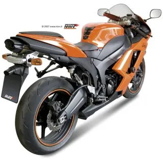 MIVV Suono Auspuff silber Uk.019.l7 für Kawasaki Zx-6 R 2007-08 Homologierter Slip On Schalldämpfer - Stainless Steel / Carbon - Homologated