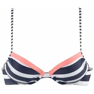 KangaROOS Bikini-Top Damen Blau/Weiß 38 Cup C
