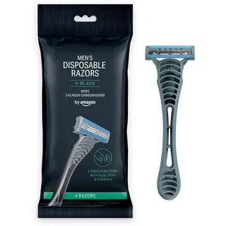 Einwegrasierer Herren 3-Klingen Schwarz 4 1 Pack