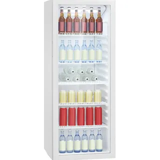 Bomann® Kühlschrank mit Glastür | Energieklasse C | 143cm | Getränkekühlschrank 2-12°C | MultiAirflow | 5 Gitterablagen | Türanschlag wechselbar | 236L | Flaschenkühlschrank | KSG 7292 weiß