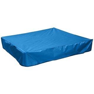 Sandkastenabdeckungen - Oxford Stoff Blau Sandkasten Abdeckplane mit Kordelzug, Wasserdicht Sandkasten Abdeckung für Sandkasten (120×120CM)