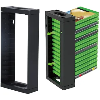 XTevu Brilluxa Spiel-Disc-Aufbewahrungsregal Wandmontage, Kompakter Disc-Organizer, Kompatibel mit Xbox One S/X, Series S/X, PS5, Für Verschiedene Disc-Größen, Medienregal Halter