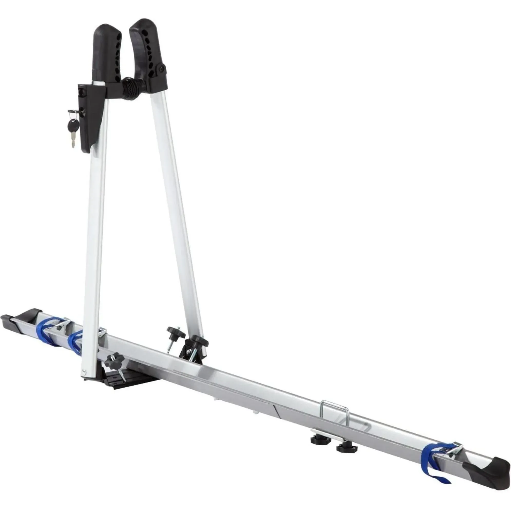 Fischer Auto Dach Fahrradträger, TÜV GS geprüft, geeignet für EIN Fahrrad, Beladung bis 15 kg, abschließbar