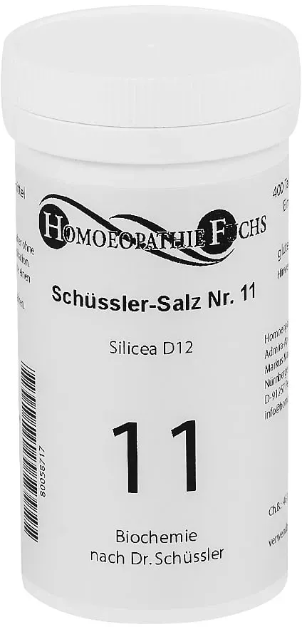 HOMOEOPATHIEFUCHS Schüssler-Salz Nummer 11 Silicea D12 Bicochemie 400 St Tabletten