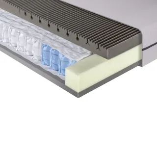 BRECKLE Taschenfederkernmatratze Weiß, H3, 90x200 cm, Bezug abnehmbar/waschbar, für Hausstauballergiker geeignet, verstellbare Lattenroste atmungsaktiv, schadstoffgeprüft, alternative Größen erhältlich, Schlafzimmer, Matratzen Shop, Matratzen,