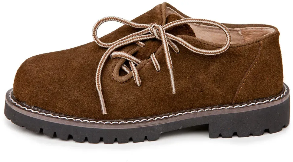 Andi braun Velour, Kinderhaferlschuhe Stockerpoint, Gr. 32