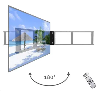 MonLines mySwing MSM08 elektrische TV Wandhalterung bis 75 Zoll, schwarz (Wand, 75"), TV Wandhalterung, Schwarz