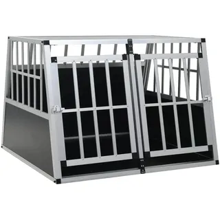 vidaXL Hundetransportbox 94 x 88 x 69 cm Grau/Silber
