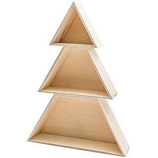 Rico Design Tannenbaum Holzboxen-Set 51x38x8cm, 3 Teile