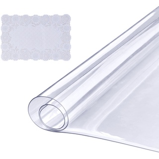 Vevor Tischfolie Tischschutz Transparent 1,5 mm Dicke, Tischschutz-Folie PVC 918 x 1852 mm Rechteckige Tischdecke Tischfolie Abwaschbar Verschleißfest Hitzebeständig wasserdichte Tisch-Schutzfolie