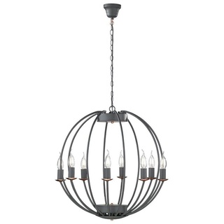 Licht-Erlebnisse Kronleuchter Ø 55 x (T)150 cm in Grau | Gr.: onesize