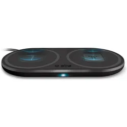 SBS Dual Wireless Charger 10W (10 W), Wireless Charger, Schwarz